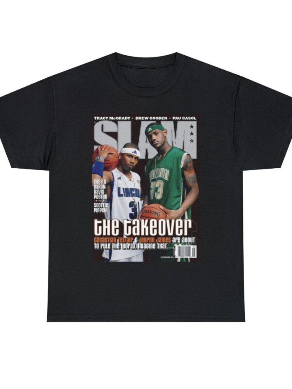 LeBron James Sebastian Telfair Slam Cover Tee Shirt